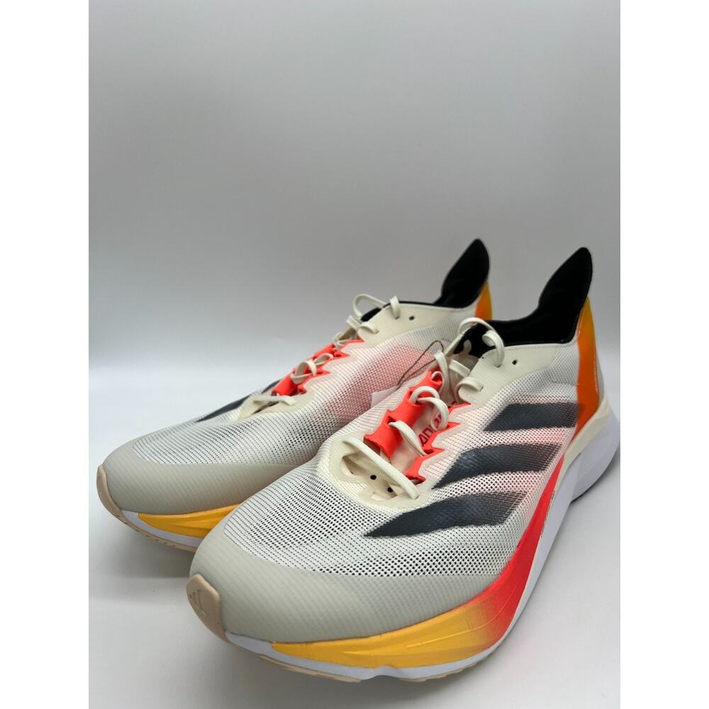 adidas Adizero Boston 12 Ivory Core Black Solar Red IG3320 Men's Size 12.5 - Picture 9 of 16